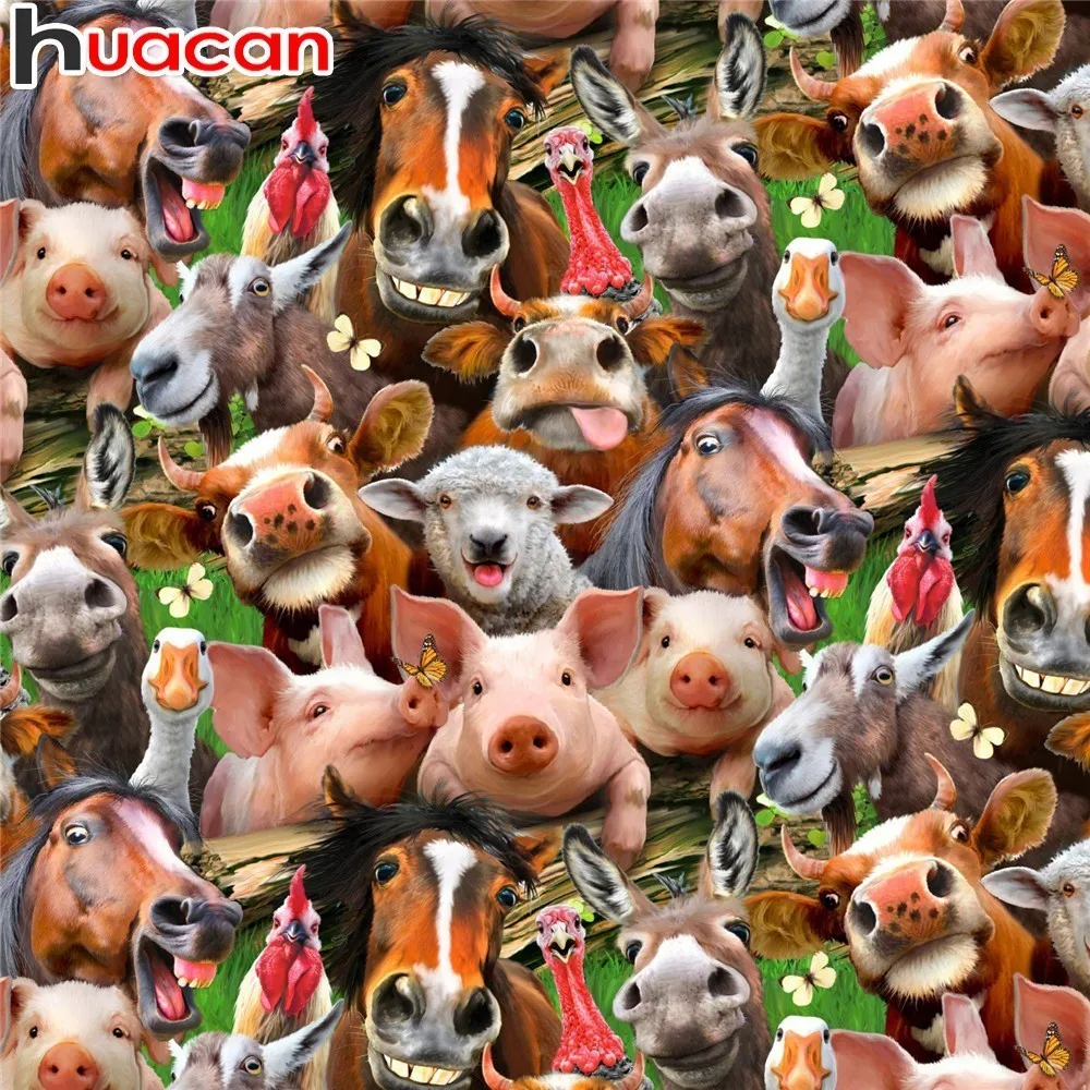 

HUACAN 5D DIY Diamond Painting Horse Full Square Diamond Embroidery Animals Decoration Home Picture Of Rhinestone