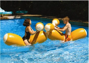 

Water inflatable floating bed wood adult swimming pool supplies toy 4pcs/set