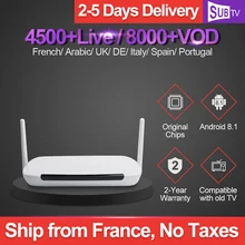 IPTV Subscription French IPTV Box SUBTV Code 1 Year Android 8.1 Smart Set Top Box IPTV Europe Arabic Netherlands Turkey IPTV    