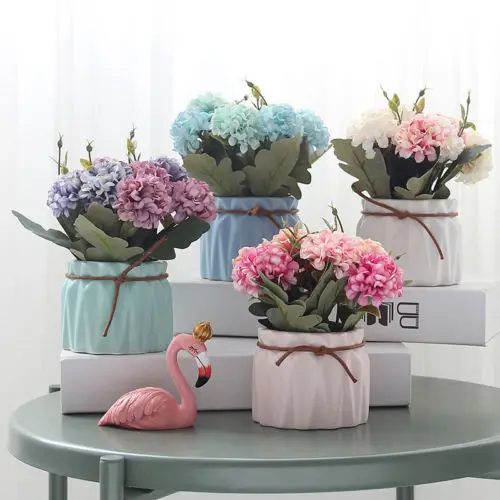 European Fake Artificial Plant Mini Flower Pot Ornament Office Home
