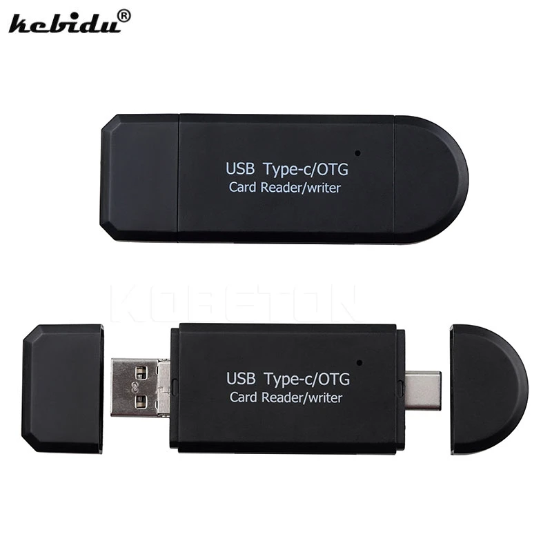 

kebidu USB 3.0 USB A Micro USB Combo to 2 Slot TF SD Type C Card Reader Universal 3 in1 OTG Type-C Card Reader for Smartphone PC