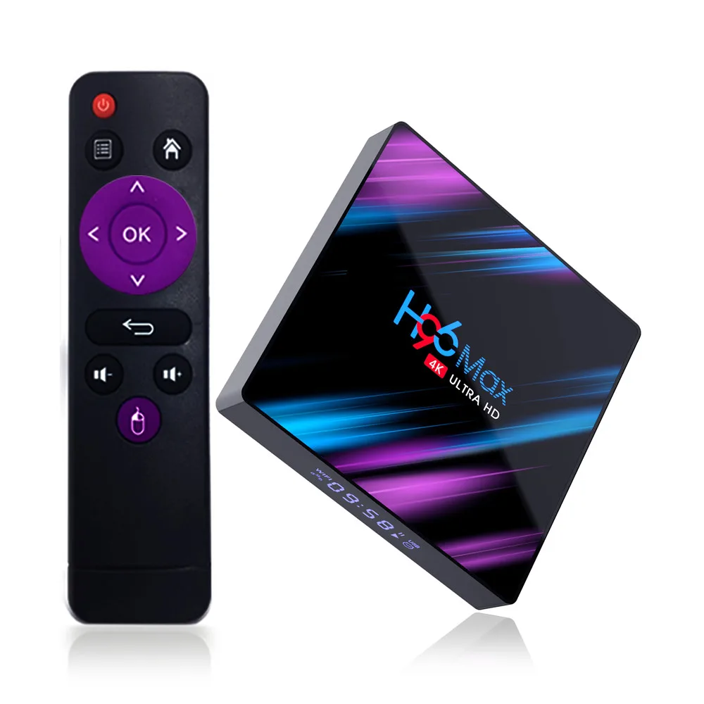 ТВ приставка H96 MAX Android 10 Rockchip RK3318 4 + 32/64 ГБ USB3.0 H.265 Wi Fi Bluetooth 0 4K 3D Android|ТВ-приставки и