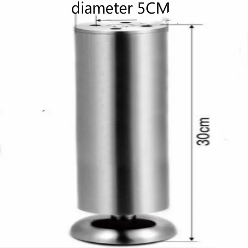 Универсальные ножки для стола из нержавеющей стали, мебельные ножки, ножки для дивана с резиновыми ножками, коврик длиной 35 мм-300 мм, поддержка 300 кг - Цвет: length 300MM