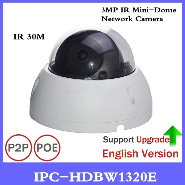 

Original DH 3MP IR Mini-Dome Network IP Camera IPC-HDBW1320E CCTV Camera Support IK10 IP67 POE Waterproof Day Night Camera