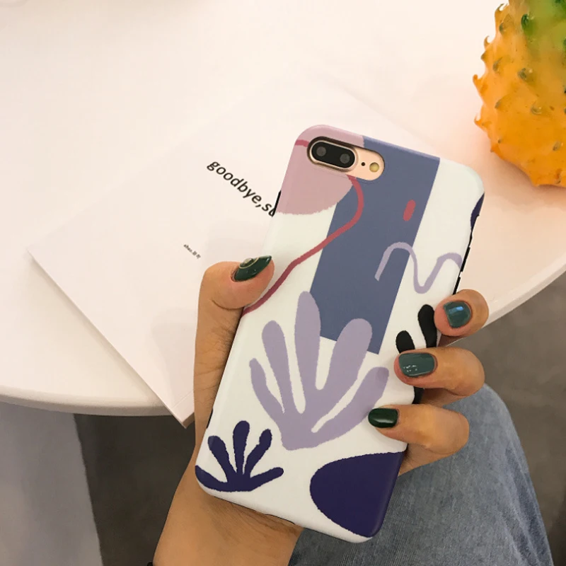 

Coral pattern For iPhone XS Max SX XR Case Matte silicone phone case For iPhone 7 8 X 6 6S Plus phone case
