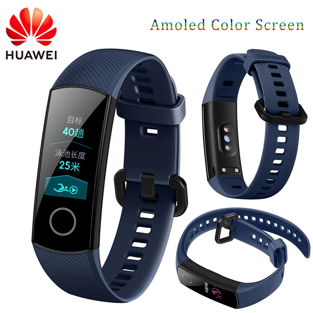 

Original Huawei Honor Band 4 Smart Wristband 0.95" Touchscreen 50M Professional Waterproof Swim Heart Rate For Android IOS