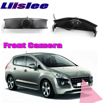 

LiisLee Car Front Camera For Peugeot 3008 2008-2016 Logo Hood Mesh Front Grille CAM DIY Manually Control Channel Front Camera