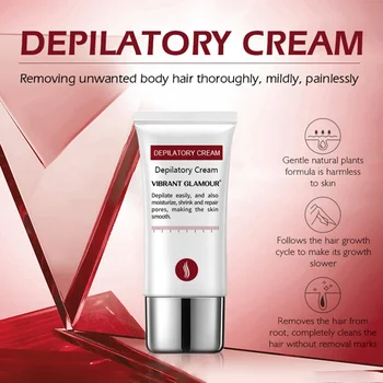 

Painless Hair Removal Cream Remove Hair Depilatory Cream Smooth Skin Body Paste Hair Removal Natural