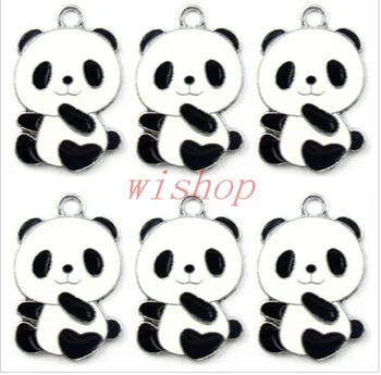

Wholesale 50 Pcs Classic Cartoon Panda Metal Charm Pendants Jewelry Making Gift W43