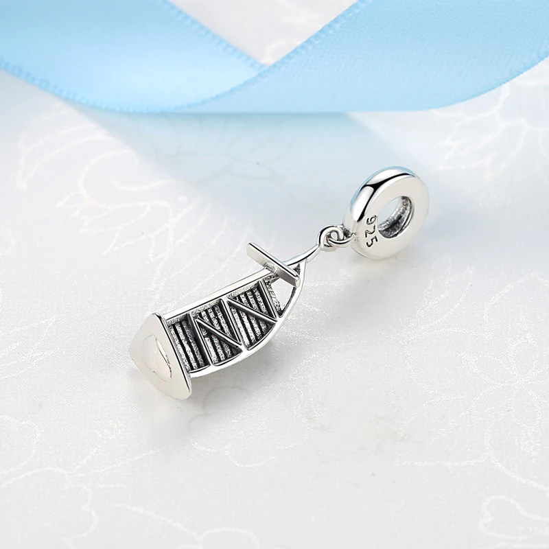 New Authentic 925 Sterling Silver Charm Bead Travel Dubai Burj Al Arab Dangle Charms Fit  Bracelets Women DIY Jewelry 3