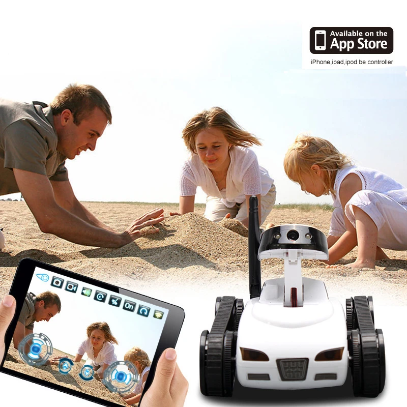2015 Hot Happycow 777-270 Mini RC Car WiFi App-controlled Wireless Spy Tank with 0.3MP Camera Real-time Transmission Gift 