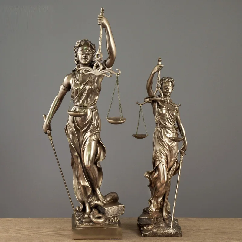 Justice Fair Themis статуи Justitia Goddess скульптура из смолы искусство и ремесло украшение дома аксессуары художественный материал R922