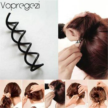 

Vopregezi 10pcs Black Hair Accessories Spiral Hair Clips for Women Headwear Professional Hair Braiding Tools Hairpins Barrette