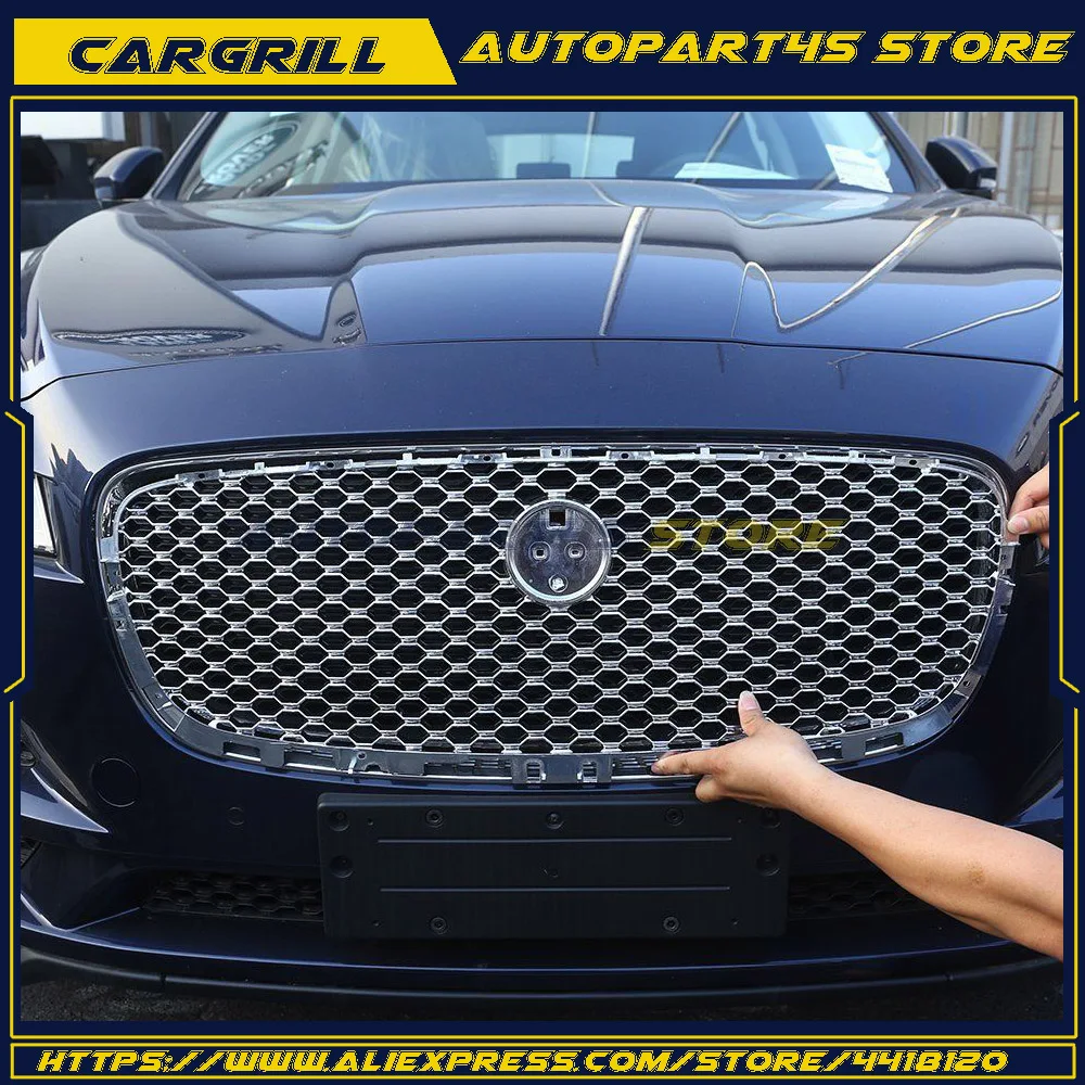  1 pcs Fit For Jaguar F-Pace X761 16-18 Black Front Bumper Kidney Grill Grille Mesh
