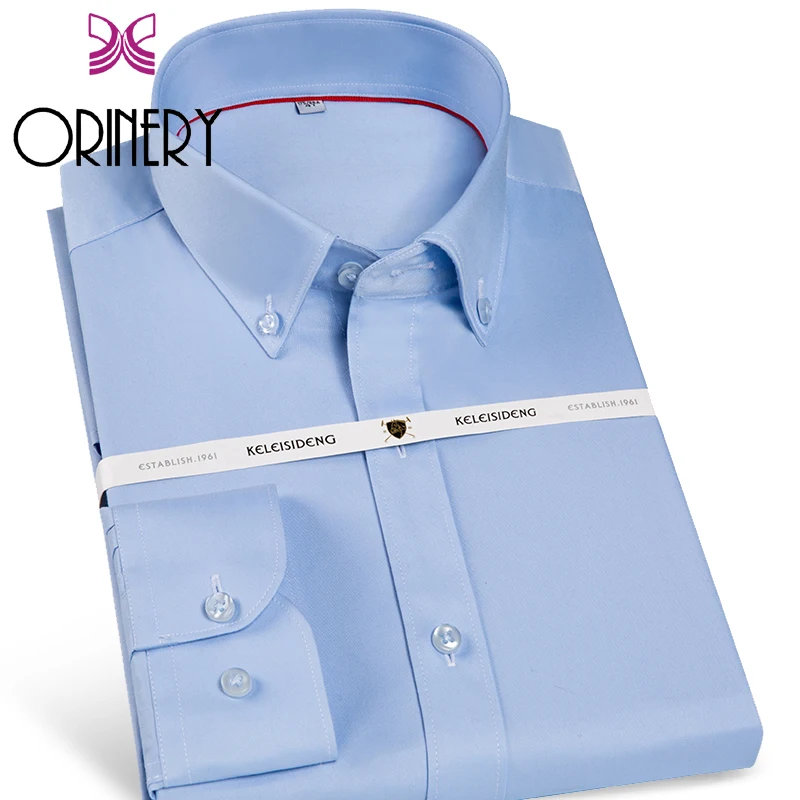 

CAIZIYIJIA 2018 New Fashion Solid Mens Dress Shirt Long Sleeve Button Down Shirt Brand Camisa Social Masculina Wedding Dress