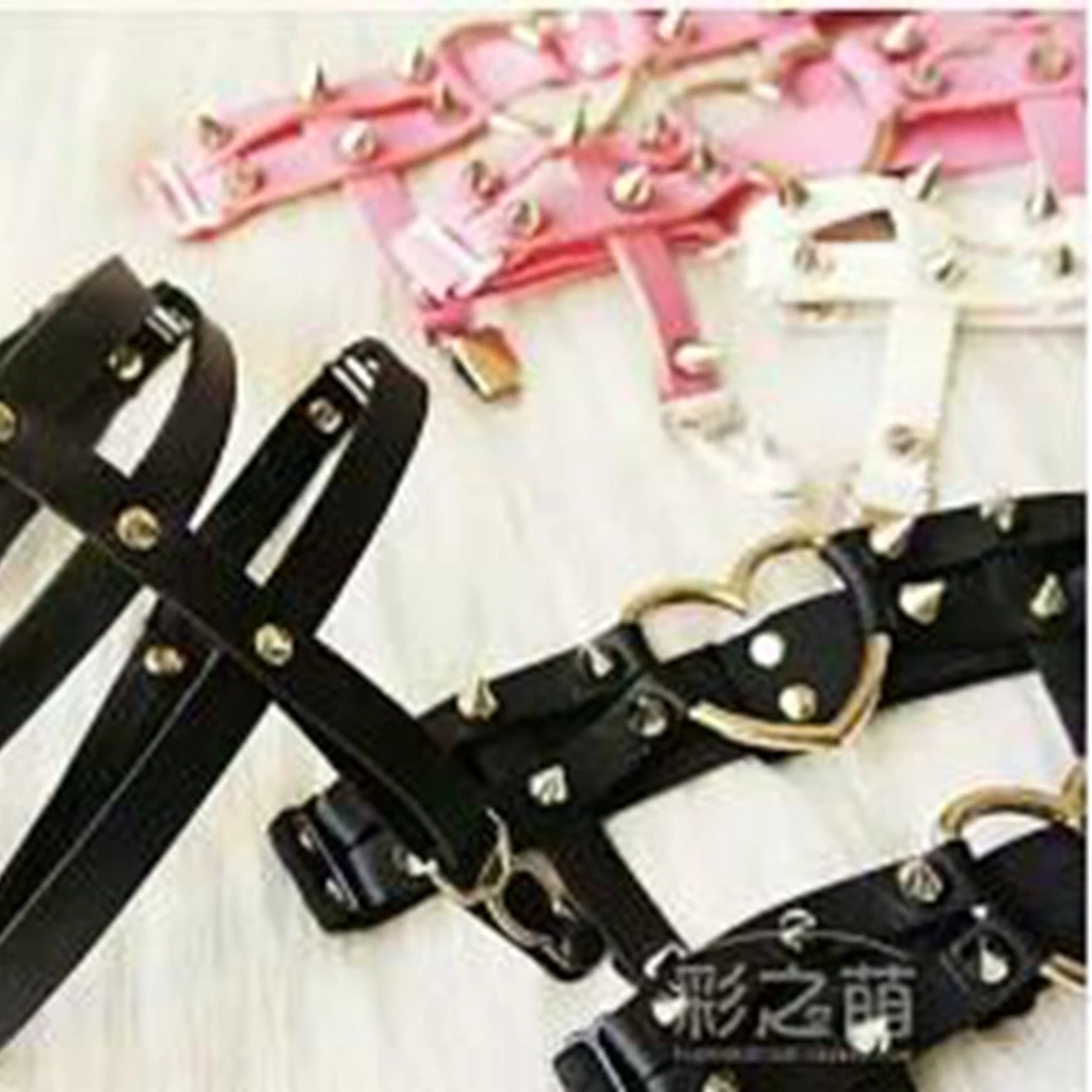 5Pcs Sliver Alloy Heart Circle Rings DIY Charms for Womens Collar Choker Leather Necklace Jewelry Leg Ring Garter Belt Making