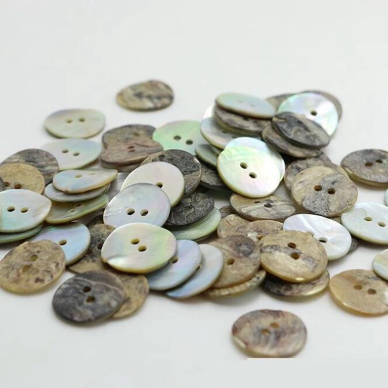 

50pcs 10mm 13mm 18mm 20mm Natural Shell Button For Shirt Sweater Garments Accessories Sewing buttons tools DIY