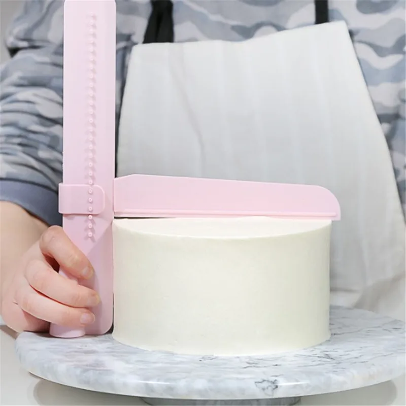 

TTLIFE Cake Scraper Smoother Adjustable Fondant Spatulas Cake Edge Smoother Cream Decorating DIY Bakeware Kitchen Cake Tools