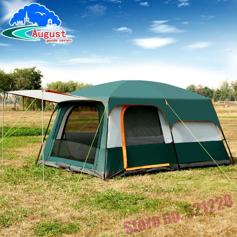 

August 5 6 8 person 2 layer 1 living room 2 bed room family Party Self-driving relief waterproof anti wind outdoor camping tent