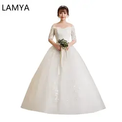 Новое модное свадебное платье со шнуровкой 2019 винтажные Свадебные платья больших размеров Свадебные платья Vestido De Noiva китайский