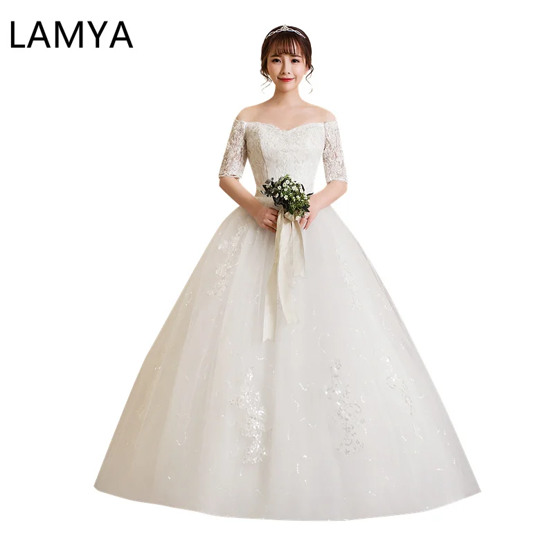 

New Fashion Wedding Dresses Lace Up 2019 Vintage Plus Size Wedding Dresses Bridal Gowns Vestido De Noiva china online store