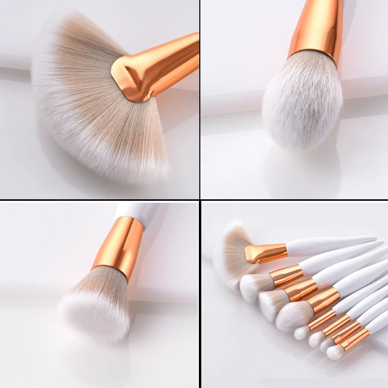 

2018 8Pcs Professional Makeup Brushes Set Powder Blush Foundation Eyeshadow Make Up Fan Brushes Cosmetic Kwasten Sets