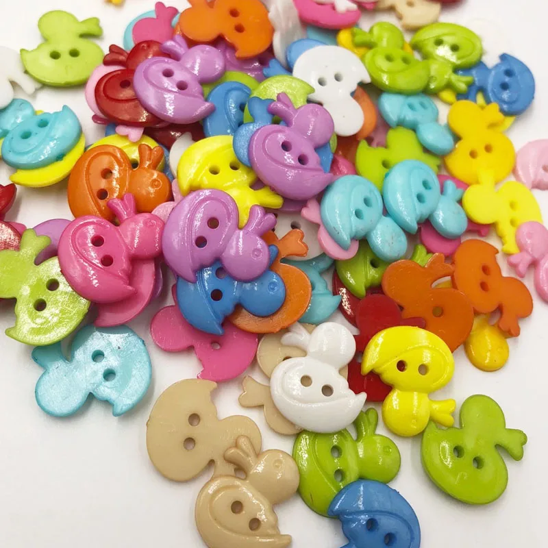 

10/50/100pcs Duck Plastic Button Craft Sewing Mix color PT148