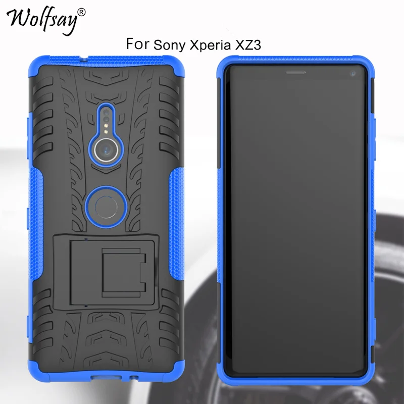 Чехол Wolfsay для Sony Xperia XZ3 чехол сверхпрочный армированный держатель-подставка