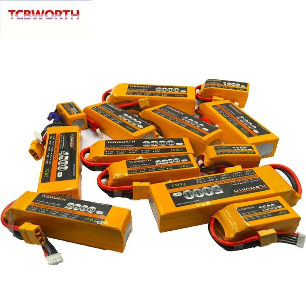 18,5 V RC игрушки LiPo батарея 5S 1300mAh 1800mAh 3500mAh 4000mAh 4500mAh 6000mAh 30C 40C для радиоуправляемый самолет, Квадрокоптер, вертолет, автомобиль, лодка