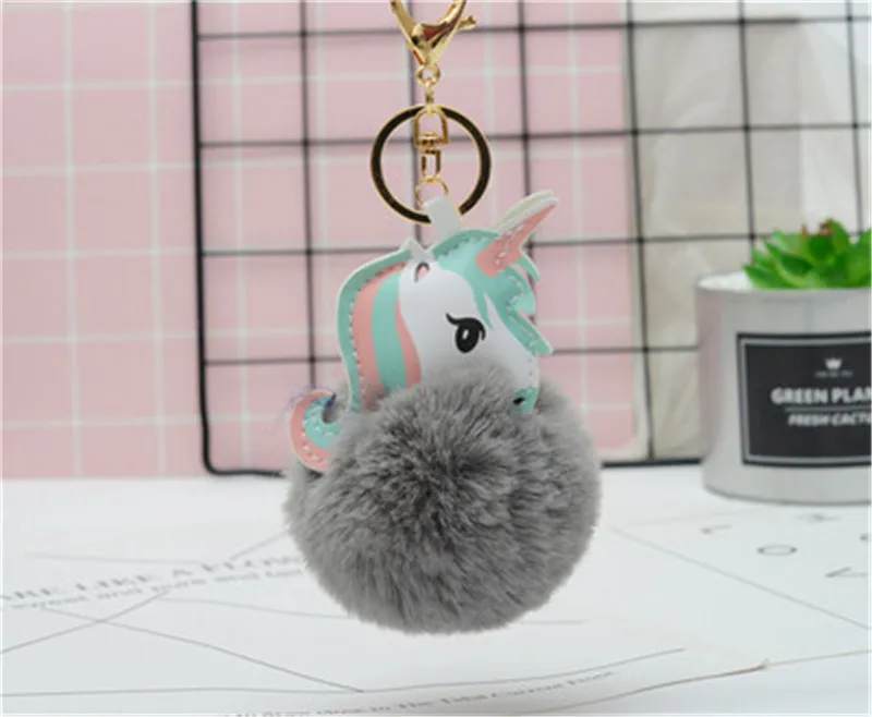 Unicorn Plush Toy Keychain Unicorn Key Pendant Filled Animal Toy Children Girl Bag Pendant Pendant 12