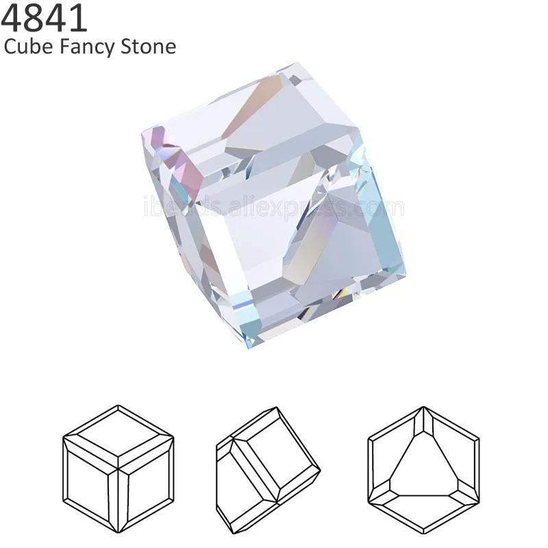 

(1 piece) 100% Original Crystal from Swarovski 4841 Cube Fancy Stone Made in Austria loose rhinestone for DIY jewelry making