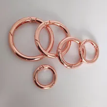 2pcsO кольцо розовое золото крюк для сумки круглый карабин оснастка зажим курка пружинный брелок пряжка, уплотнительное кольцо для сумок, DIY аксессуары для сумок