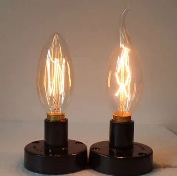 

2pcs C35 40W 220V E14 Lampada Edison lamp Bombilla Vintage Bulb Light Candle Ampoules Decoratives Incandescent Bulb