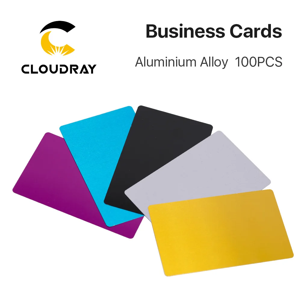 Cloudray 100 шт./лот визитные карточки многоцветный Алюминиевый сплав металла простыни тестирование материал для лазерной маркировки