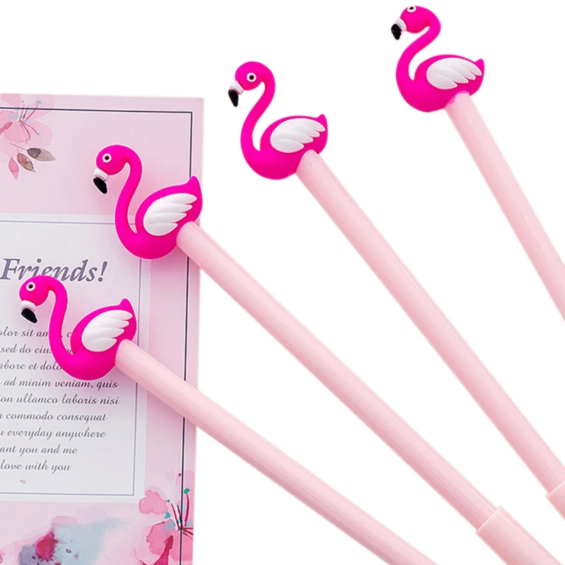 30 шт./лот Kawaii розовый Фламинго мультфильм гелевая ручка подарок Канцтовары школы