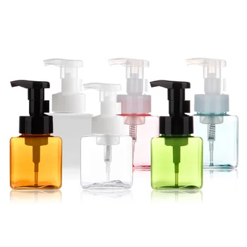 

250ml Clear Foaming Bottle Froth Pump Soap Mousses Liquid Dispenser Foam Bottles With Cap Plastic Shampoo Lotion Bottling