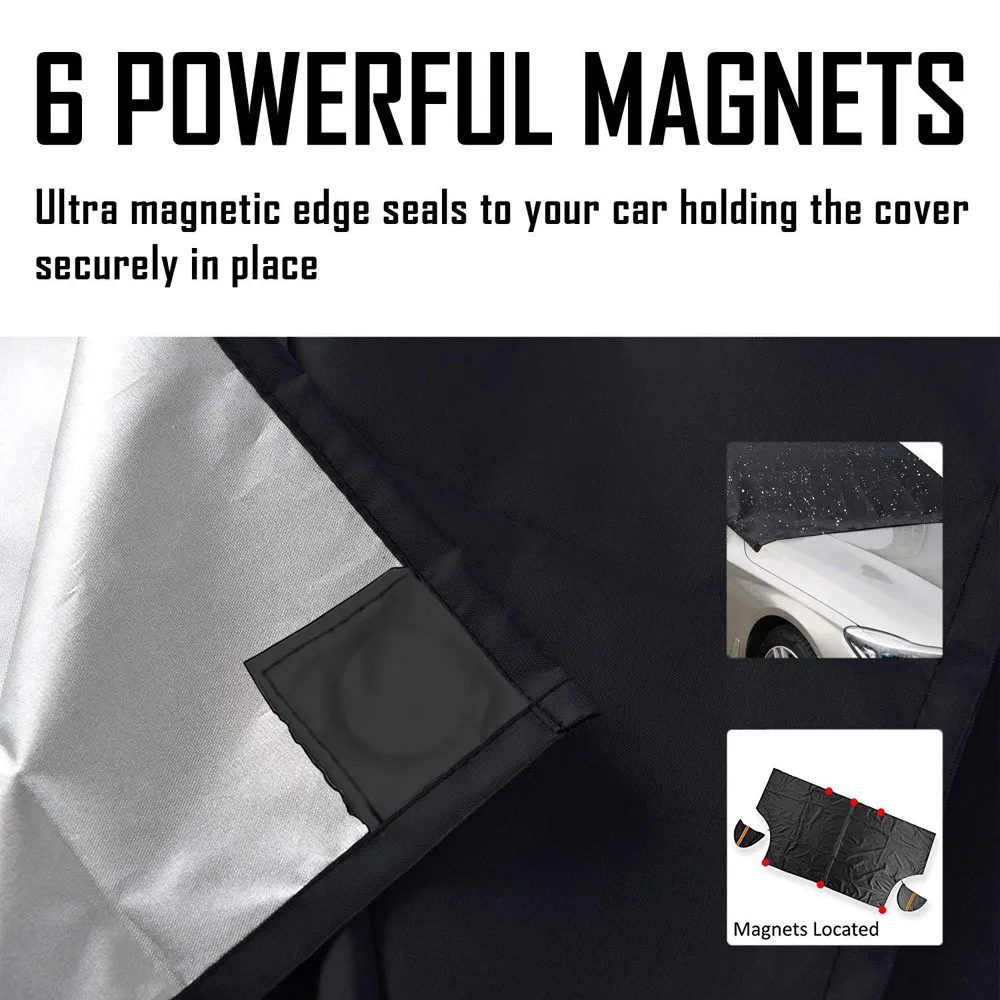 Универсальный магнитный автомобильный морозостойкий двухслойный козырек, прочный козырек 215x125 см, солнцезащитный козырек