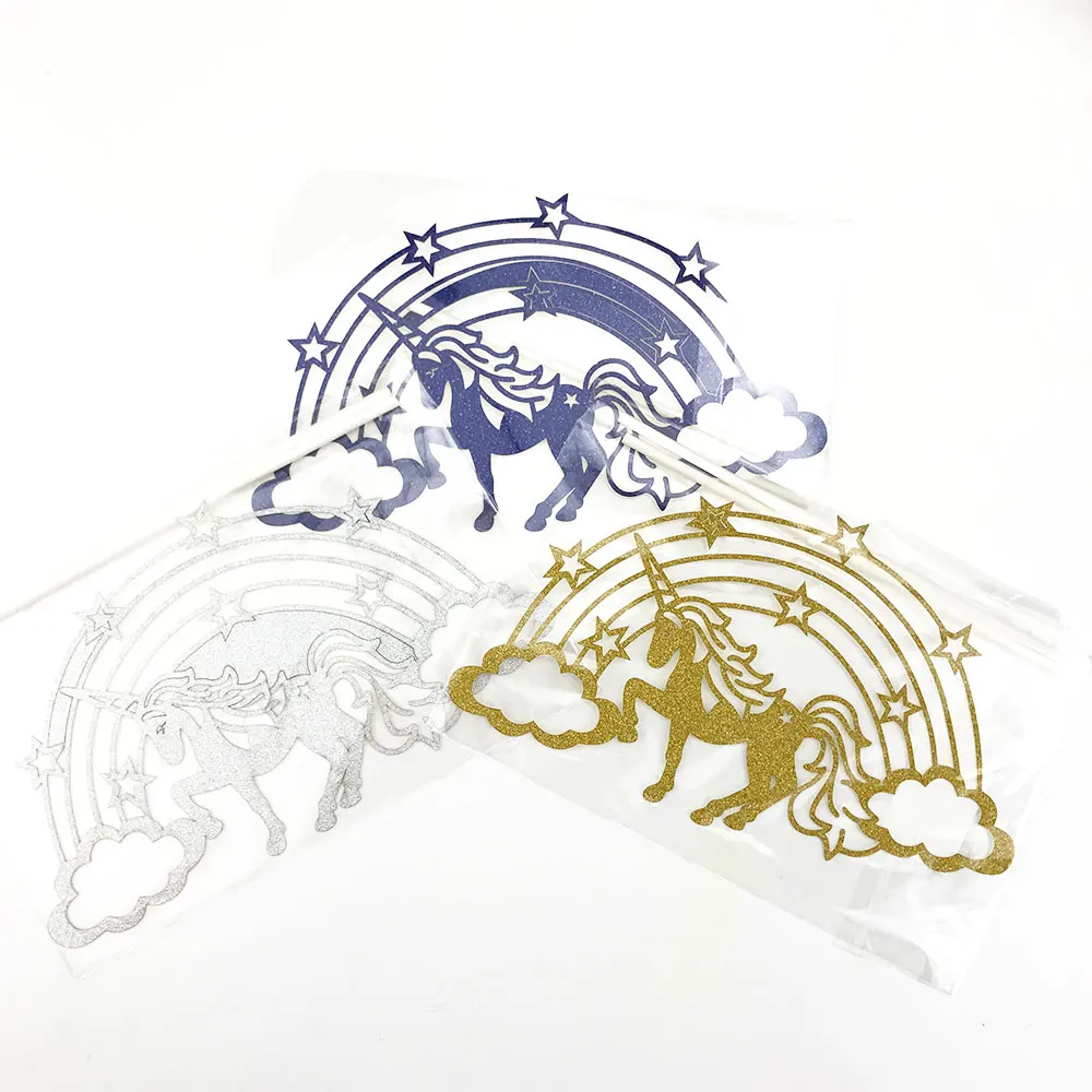 Decoration De Gateau Licorne Argent Ajoure Couleur Or Argent Pics De Decoration De Cupcake De Mariage Fournitures De Fete Prenatale Anniversaire Pour Enfants Aliexpress