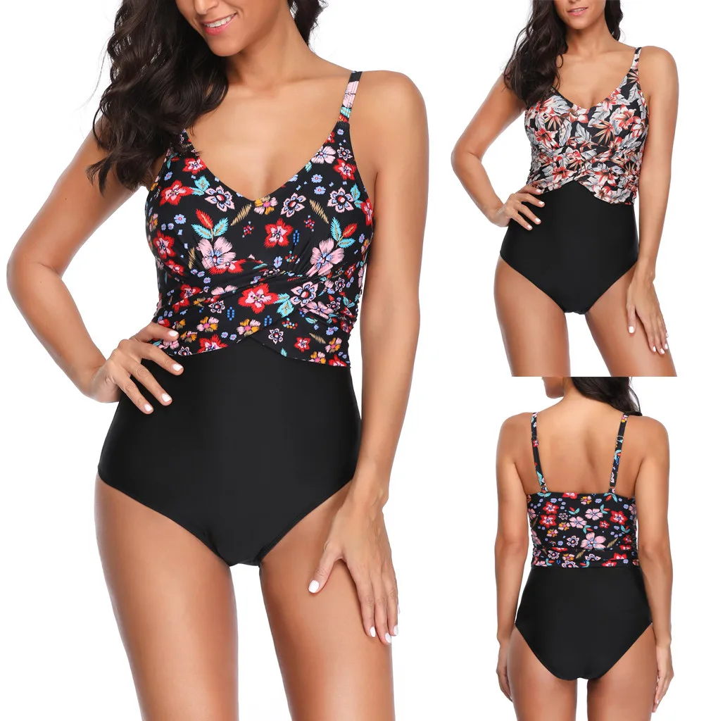 

Women's Swimming Suit Sexy Bikini Swimsuit Women Fashion Sexy Print One-Piece Jumpsuit Beachwear Swimwear Push-up Bikini