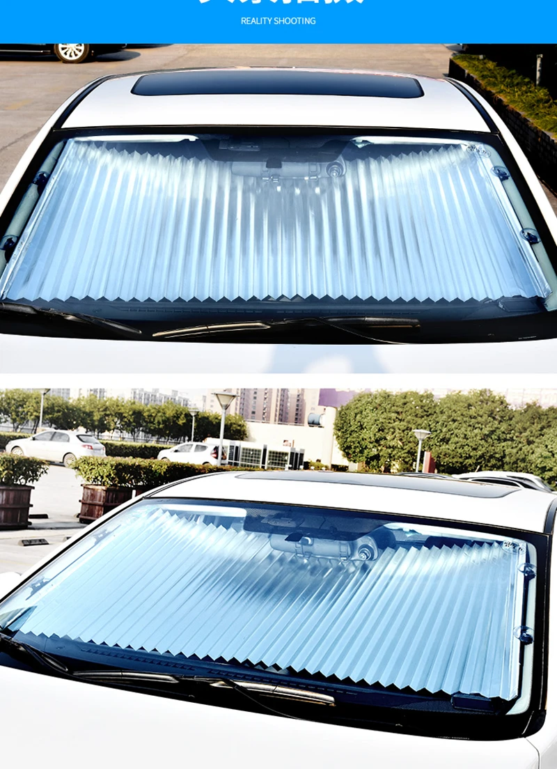 Автоматический складной солнцезащитный козырек на лобовое стекло для внедорожника, MPV, грузовика, окна автомобиля, солнцезащитный козырек, Улучшенный УФ-Защита от солнца, защищает ваш автомобиль от холода