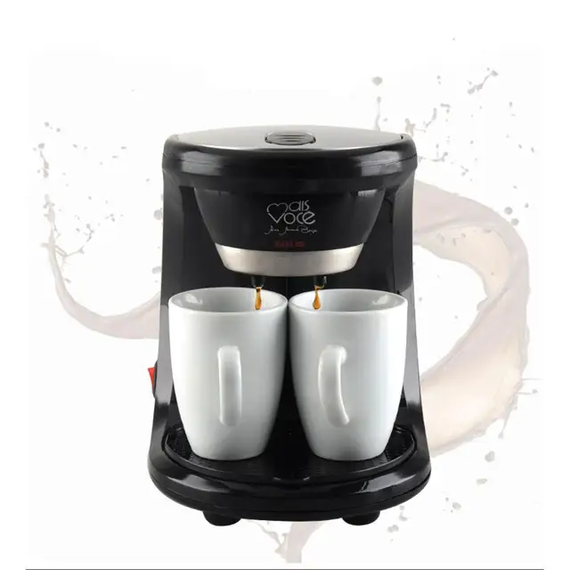 Adoolla 450W Mini Household Drip-type Coffee Maker with 2 Cups Coffee Machine Kitchen Appliances