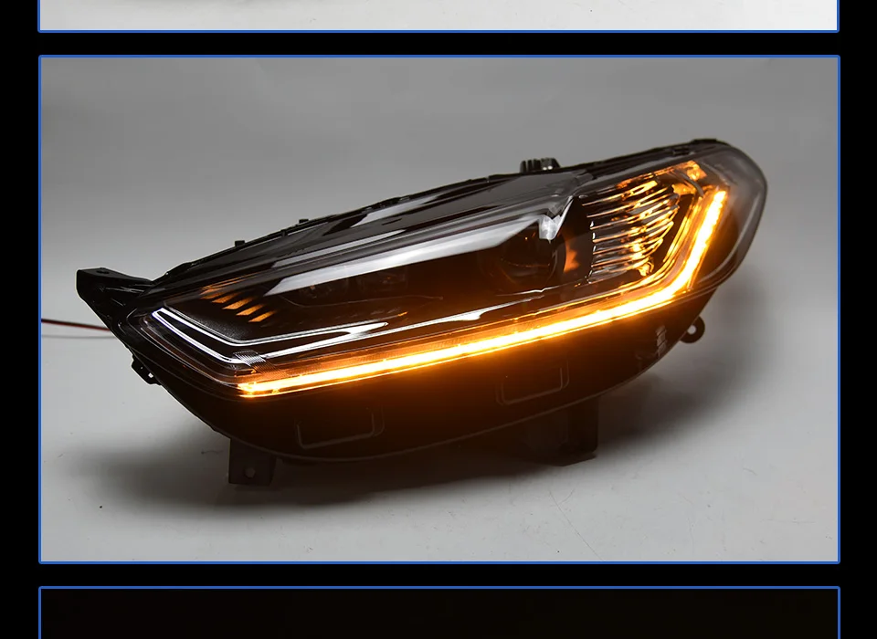 АКД стайлинга автомобилей для Ford Fusion фара 2013-2017 Mondeo светодиодный фара H7 D2H Hid динамический сигнал Bi Xenon светодиодный луч аксессуары