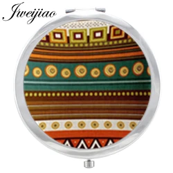 JWEIJIAO Chakra Henna Pattern Makeup Mirror Sacred Geometry Glass Cabochon Floding Round compact pocket vanity mirror espejo JWEIJIAO Chakra Henna Pattern Makeup Mirror Sacred Geometry Glass Cabochon Floding Round compact pocket vanity mirror espejo