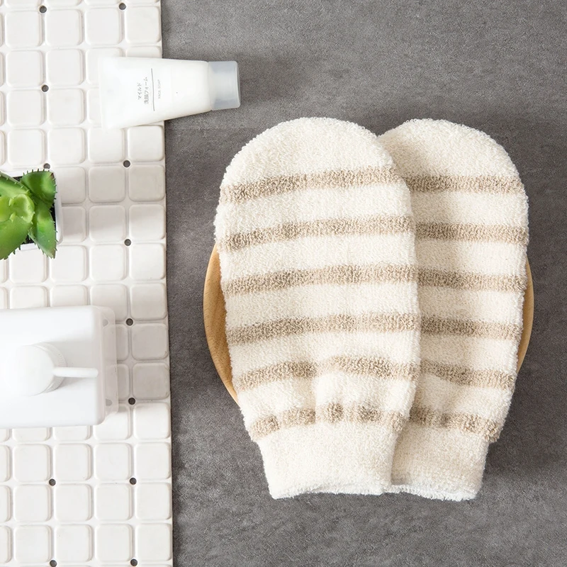 

Linen bathing gloves at home household adult washback bathing towel thickened double-sided exfoliated washcloth