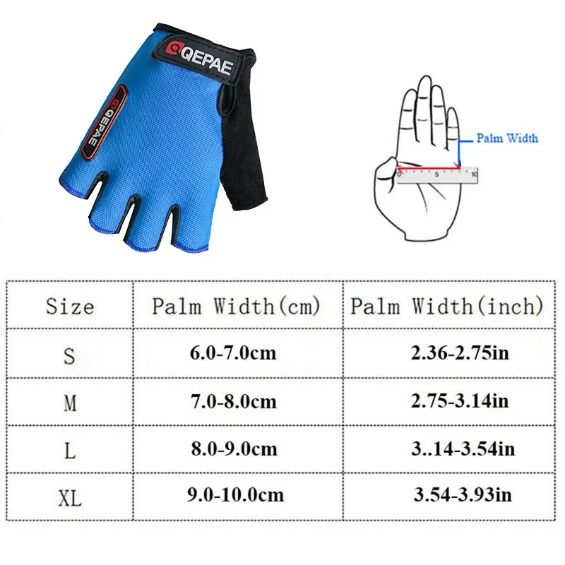 Qepae, мягкие дышащие велосипедные перчатки из лайкры с полупальцами для женщин и мужчин, велосипедные перчатки, гелевые велосипедные варежки, красные, синие, черные, для улицы, Нескользящие