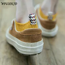 WPLOIKJD/ г. Высококачественные женские носки однотонные японские хлопковые Дышащие Модные эластичные забавные носки для девочек 8 цветов