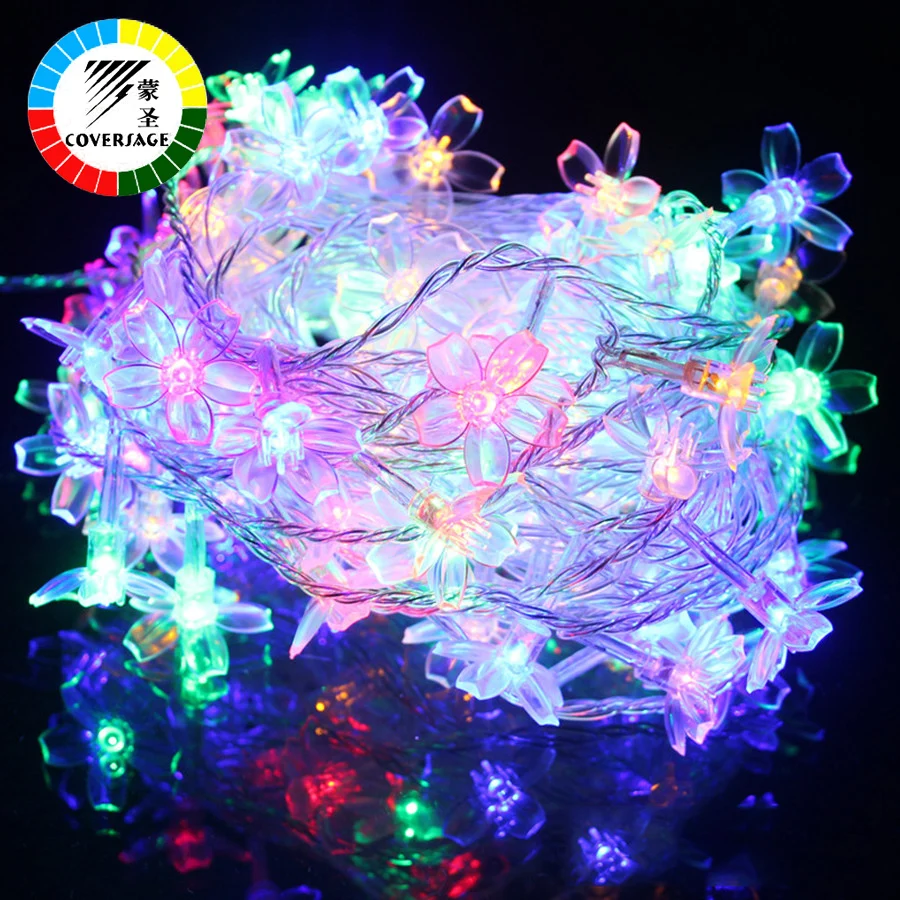 Coversage 10M 100 Leds Christmas Garland String Holiday Lighting Flower Waterproof Lights Indoor Outdoors Wedding Decoration Coversage 10M 100 Leds Christmas Garland String Holiday Lighting Flower Waterproof Lights Indoor Outdoors Wedding Decoration