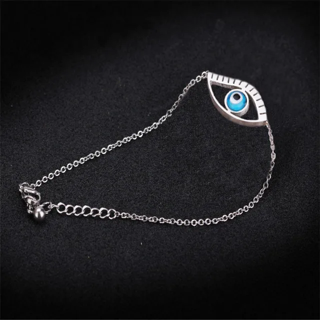 Middle Eastern Jewelry Blue Evil Eyes Chain Islam Bracelet Bangles