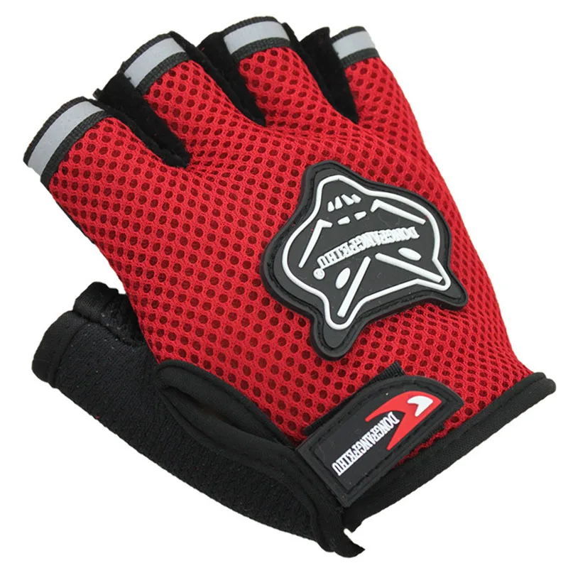 Children Half Finger Bike Gloves Breathable Anti-slip For Sports Riding Cycling