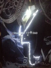 LED luminous Western-style clothes for performance/business suit/light-up suits/light with leds/Light Tuxedo/